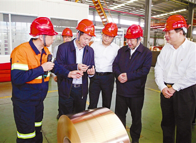 龙岩市委书记李德金考察AG真人娱乐山金铜矿